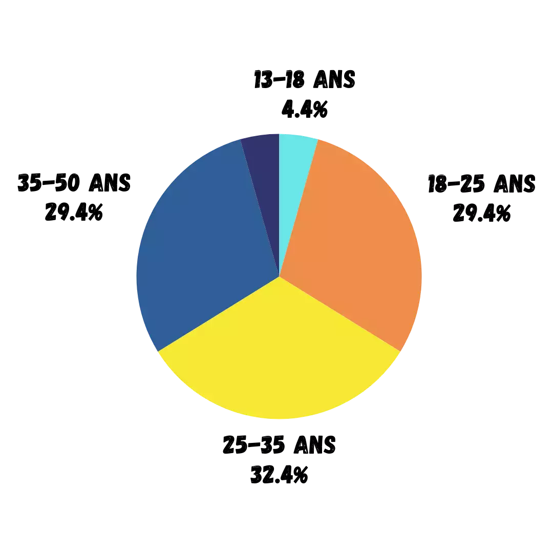 Graphique des âges des visiteurs